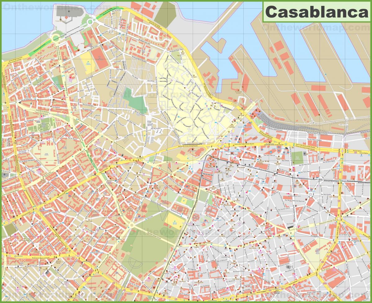 Casablanca stadsplattegrond