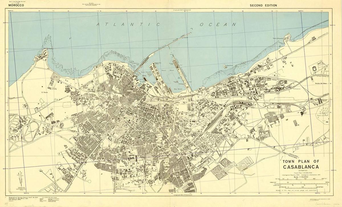 Historische kaart van Casablanca
